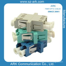 LC Duplex Fiber Optical Adapter with Flange